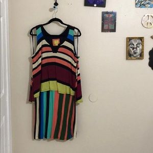 ANTHROPOLOGIE Multi color party dress